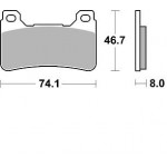 899CM66 - PASTIGLIE SEMI METALLICHE ANTERIORE DESTRO CM66